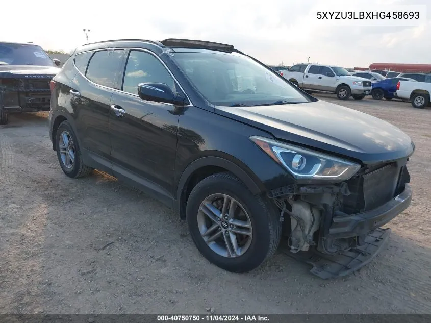 2017 Hyundai Santa Fe Sport 2.4L VIN: 5XYZU3LBXHG458693 Lot: 40750750