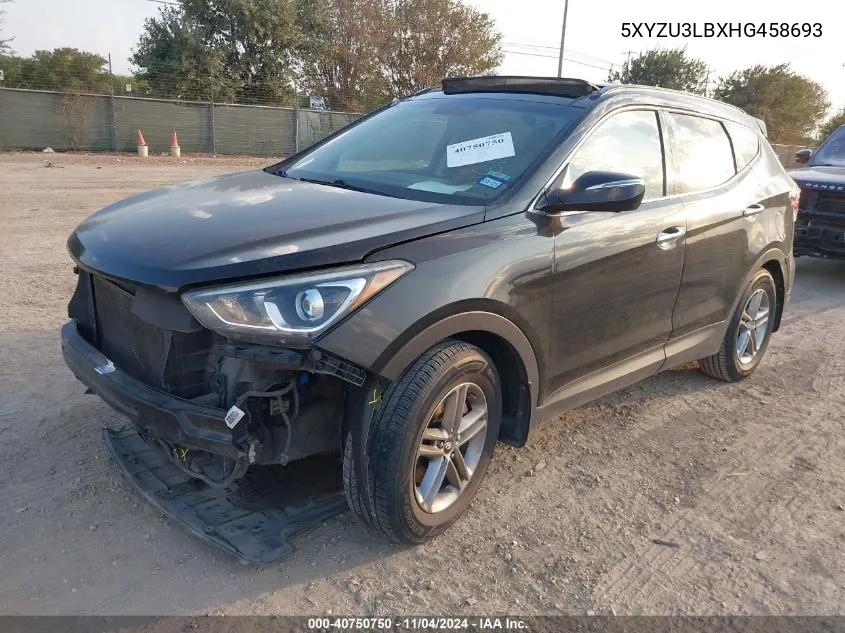 2017 Hyundai Santa Fe Sport 2.4L VIN: 5XYZU3LBXHG458693 Lot: 40750750