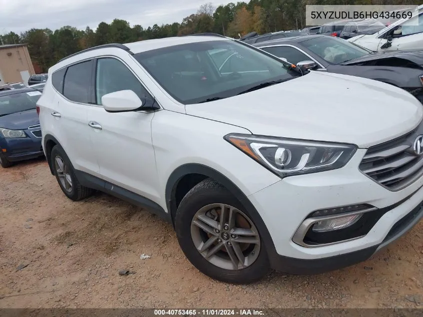 2017 Hyundai Santa Fe Sport 2.4L VIN: 5XYZUDLB6HG434669 Lot: 40753465