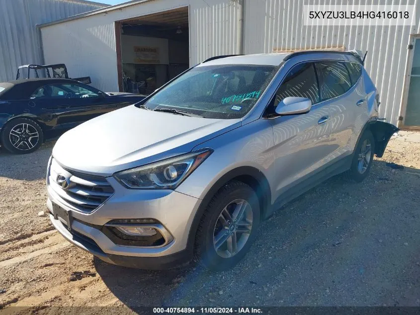 2017 Hyundai Santa Fe Sport 2.4L VIN: 5XYZU3LB4HG416018 Lot: 40754894