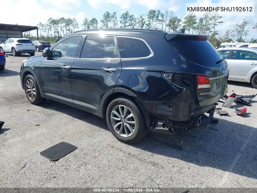 KM8SMDHF5HU192612 2017 Hyundai Santa Fe Se