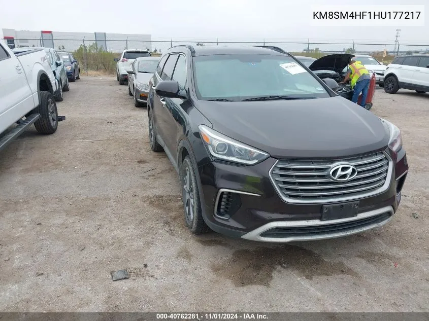 2017 Hyundai Santa Fe Se VIN: KM8SM4HF1HU177217 Lot: 40762281