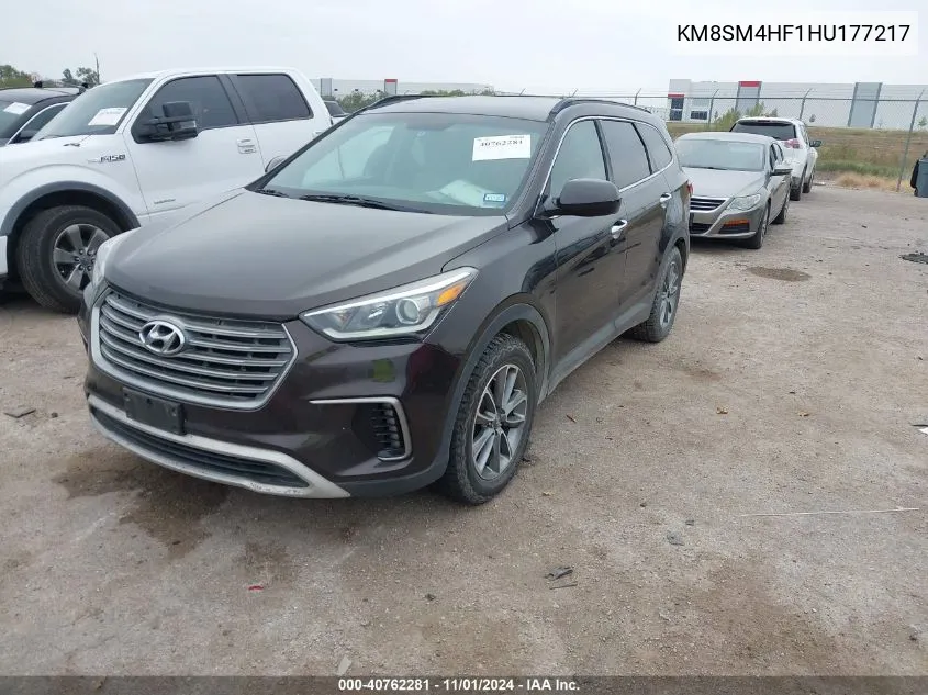 2017 Hyundai Santa Fe Se VIN: KM8SM4HF1HU177217 Lot: 40762281