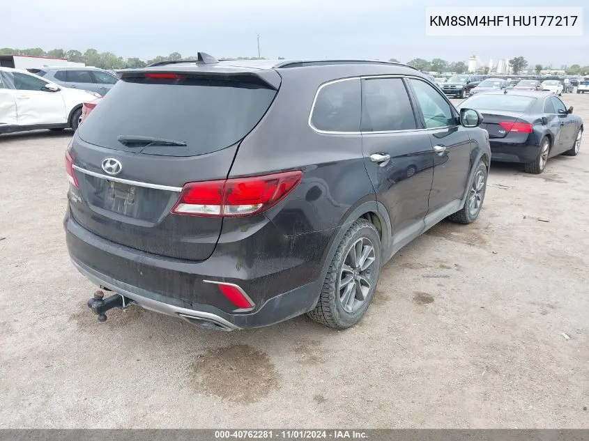 2017 Hyundai Santa Fe Se VIN: KM8SM4HF1HU177217 Lot: 40762281