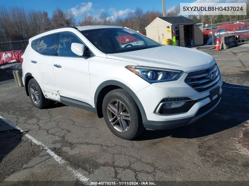 2017 Hyundai Santa Fe Sport 2.4L VIN: 5XYZUDLB8HG437024 Lot: 40770215