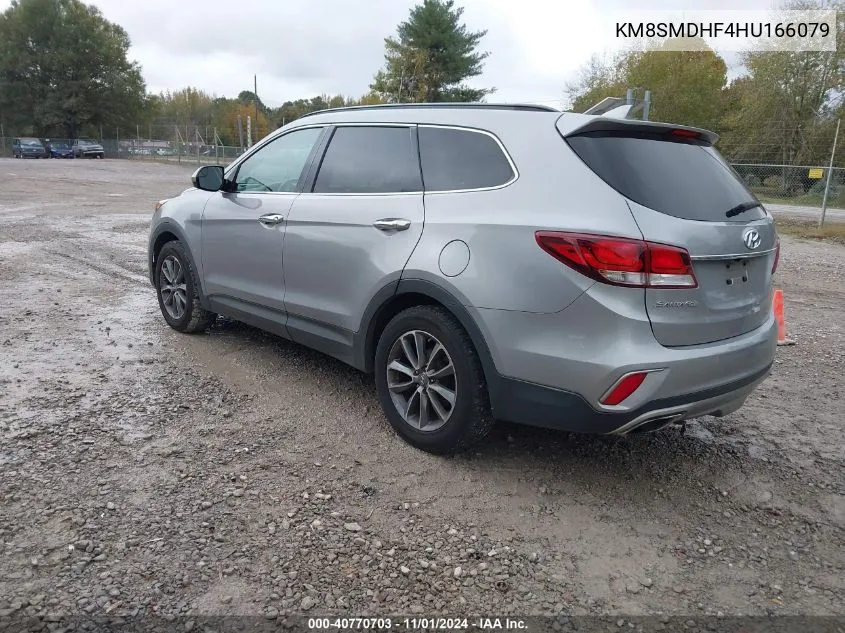 2017 Hyundai Santa Fe Se VIN: KM8SMDHF4HU166079 Lot: 40770703