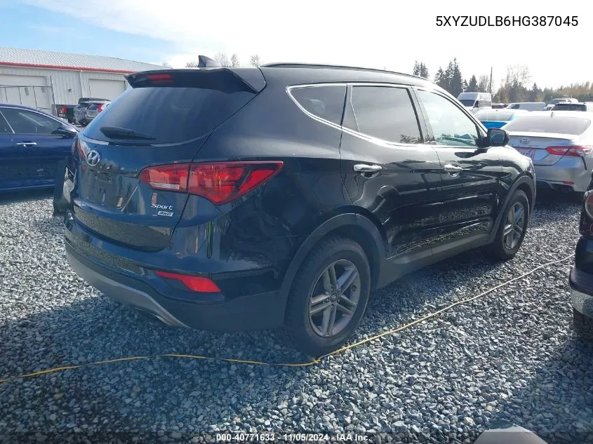 2017 Hyundai Santa Fe Sport 2.4L VIN: 5XYZUDLB6HG387045 Lot: 40771633