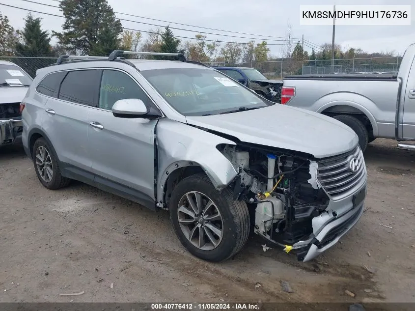 2017 Hyundai Santa Fe Se VIN: KM8SMDHF9HU176736 Lot: 40776412