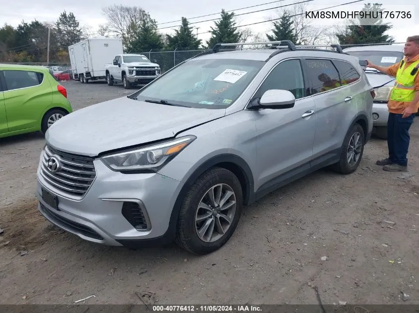 2017 Hyundai Santa Fe Se VIN: KM8SMDHF9HU176736 Lot: 40776412