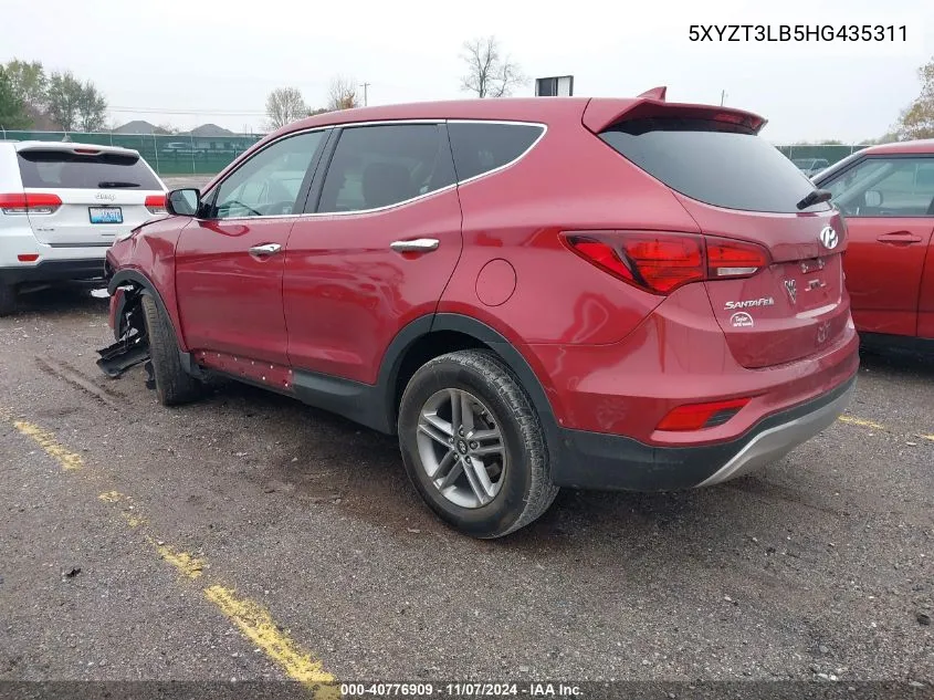 2017 Hyundai Santa Fe Sport 2.4L VIN: 5XYZT3LB5HG435311 Lot: 40776909