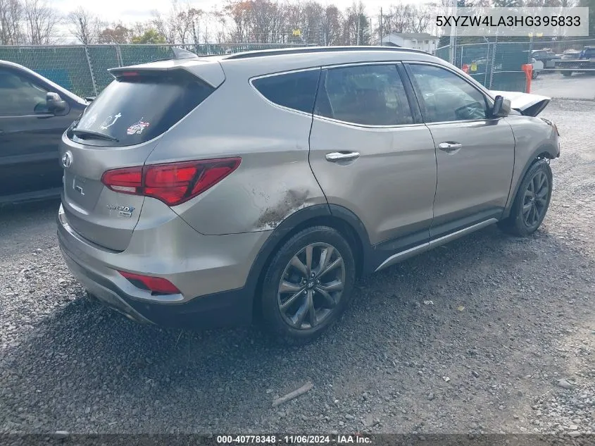 2017 Hyundai Santa Fe Sport 2.0T Ultimate VIN: 5XYZW4LA3HG395833 Lot: 40778348