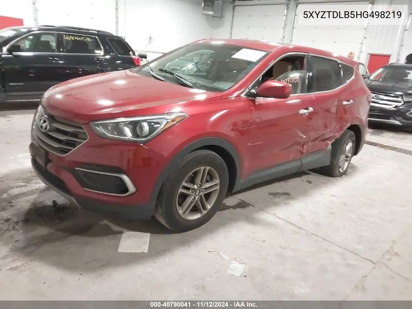 2017 Hyundai Santa Fe Sport 2.4L VIN: 5XYZTDLB5HG498219 Lot: 40790041