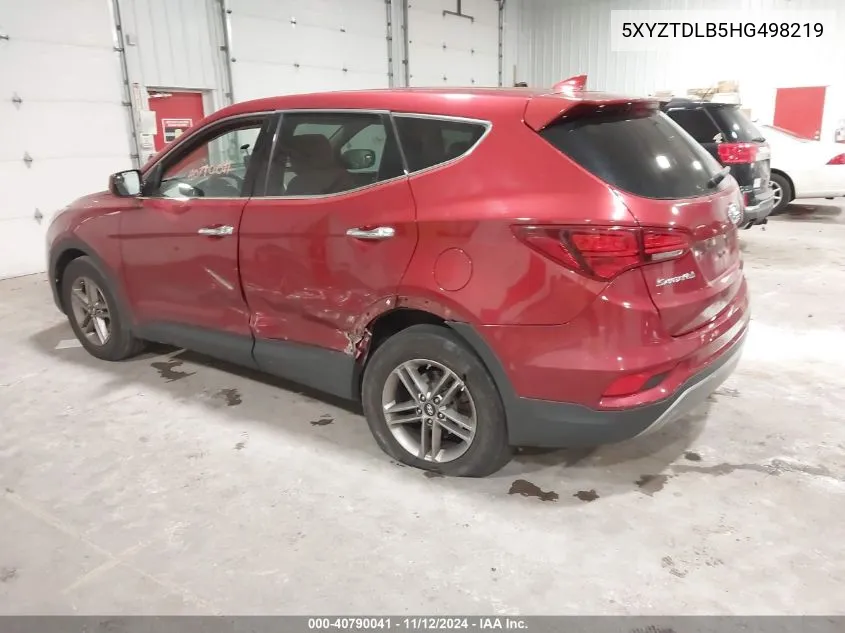 2017 Hyundai Santa Fe Sport 2.4L VIN: 5XYZTDLB5HG498219 Lot: 40790041