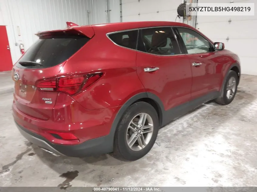 2017 Hyundai Santa Fe Sport 2.4L VIN: 5XYZTDLB5HG498219 Lot: 40790041