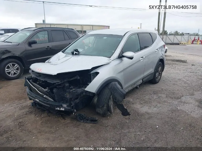 2017 Hyundai Santa Fe Sport 2.4L VIN: 5XYZT3LB7HG405758 Lot: 40793592