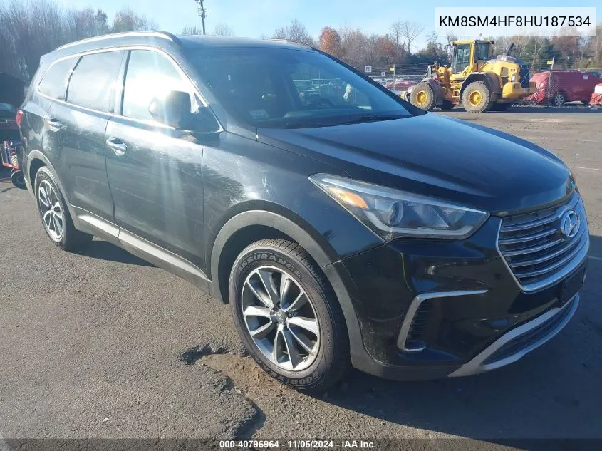 2017 Hyundai Santa Fe Se VIN: KM8SM4HF8HU187534 Lot: 40796964