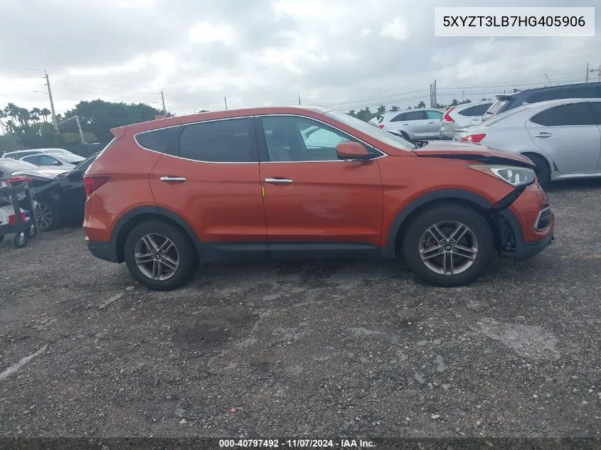 2017 Hyundai Santa Fe Sport 2.4L VIN: 5XYZT3LB7HG405906 Lot: 40797492