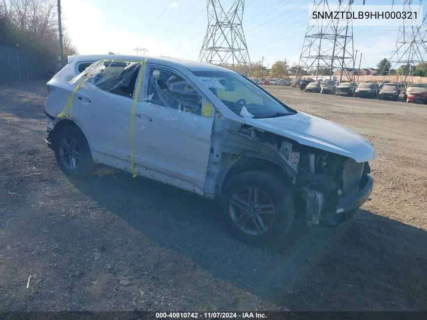 2017 Hyundai Santa Fe Sport 2.4L VIN: 5NMZTDLB9HH000321 Lot: 40810742