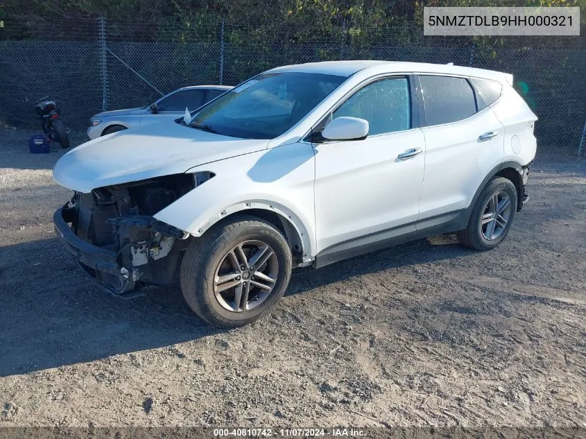 2017 Hyundai Santa Fe Sport 2.4L VIN: 5NMZTDLB9HH000321 Lot: 40810742