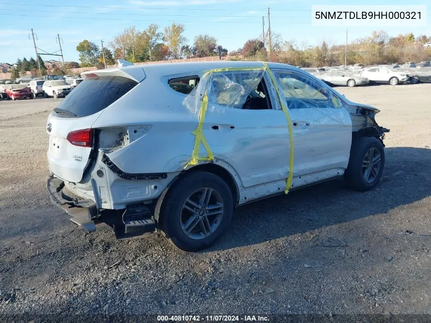 2017 Hyundai Santa Fe Sport 2.4L VIN: 5NMZTDLB9HH000321 Lot: 40810742