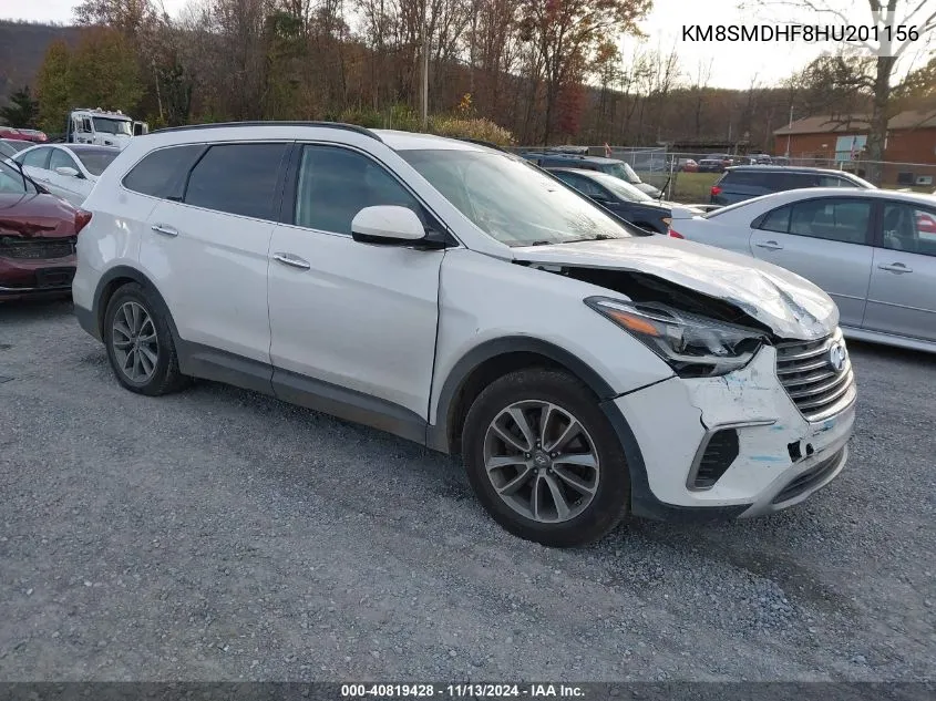 2017 Hyundai Santa Fe Se VIN: KM8SMDHF8HU201156 Lot: 40819428