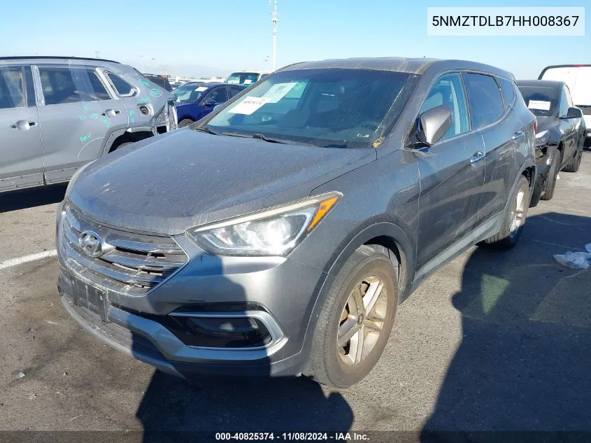 2017 Hyundai Santa Fe Sport 2.4L VIN: 5NMZTDLB7HH008367 Lot: 40825374