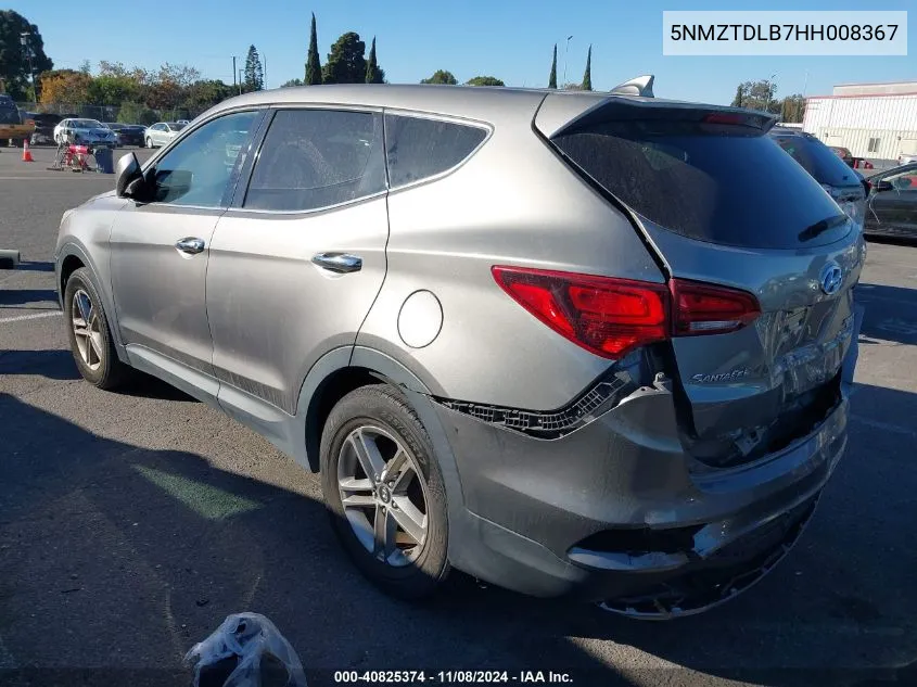 2017 Hyundai Santa Fe Sport 2.4L VIN: 5NMZTDLB7HH008367 Lot: 40825374