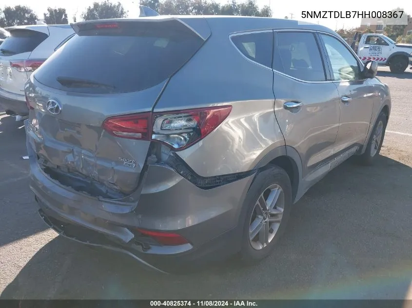 2017 Hyundai Santa Fe Sport 2.4L VIN: 5NMZTDLB7HH008367 Lot: 40825374