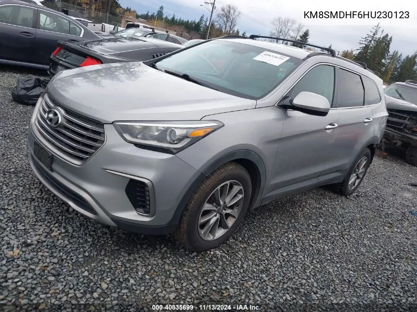 KM8SMDHF6HU230123 2017 Hyundai Santa Fe Se