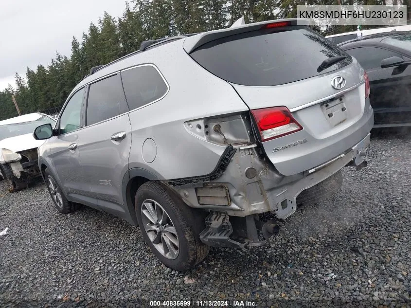 KM8SMDHF6HU230123 2017 Hyundai Santa Fe Se