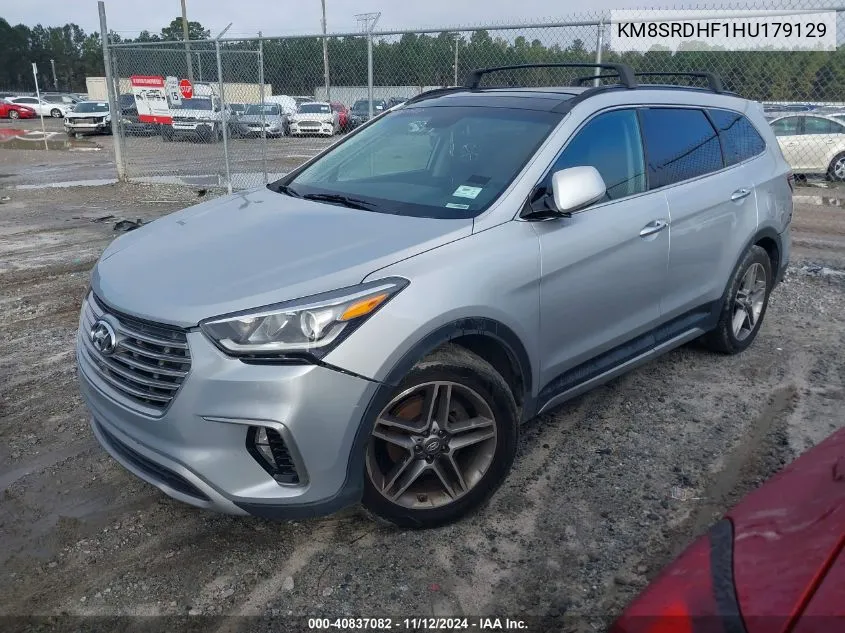 2017 Hyundai Santa Fe Limited Ultimate VIN: KM8SRDHF1HU179129 Lot: 40837082