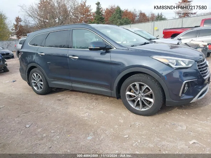 KM8SNDHF6HU217580 2017 Hyundai Santa Fe Limited