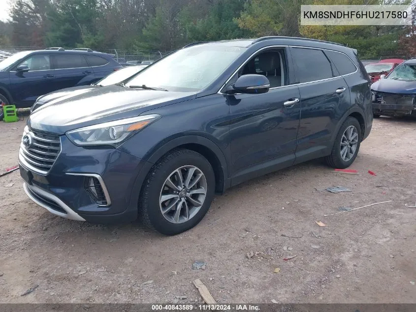 KM8SNDHF6HU217580 2017 Hyundai Santa Fe Limited