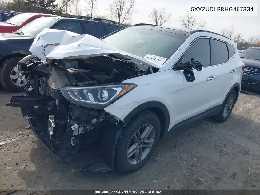 2017 Hyundai Santa Fe Sport 2.4L VIN: 5XYZUDLB8HG467334 Lot: 40851194