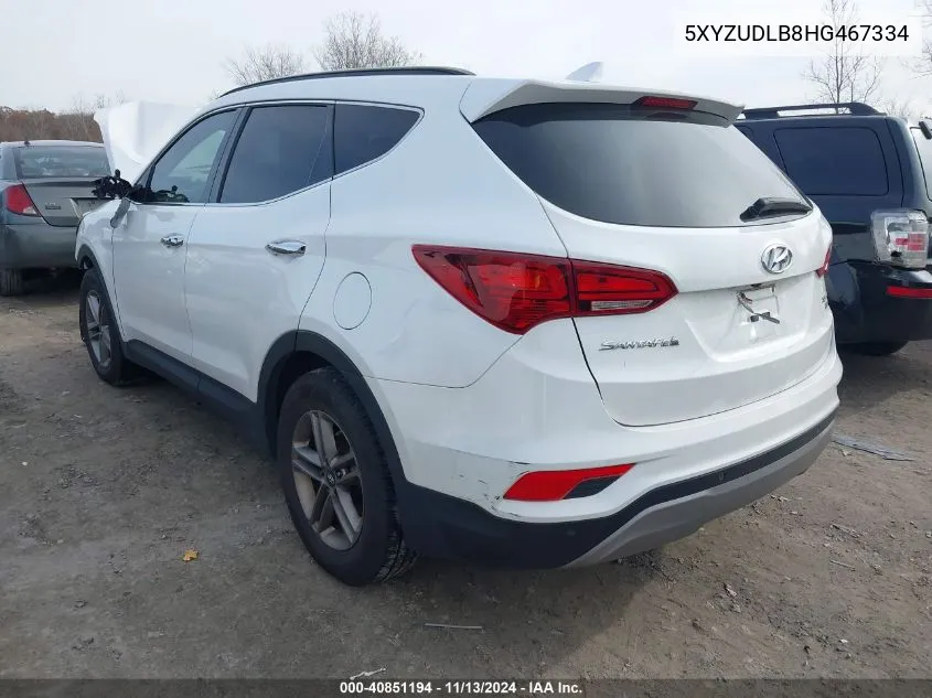 2017 Hyundai Santa Fe Sport 2.4L VIN: 5XYZUDLB8HG467334 Lot: 40851194