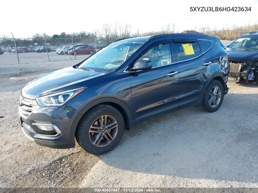 2017 Hyundai Santa Fe Sport 2.4L VIN: 5XYZU3LB6HG423634 Lot: 40851947