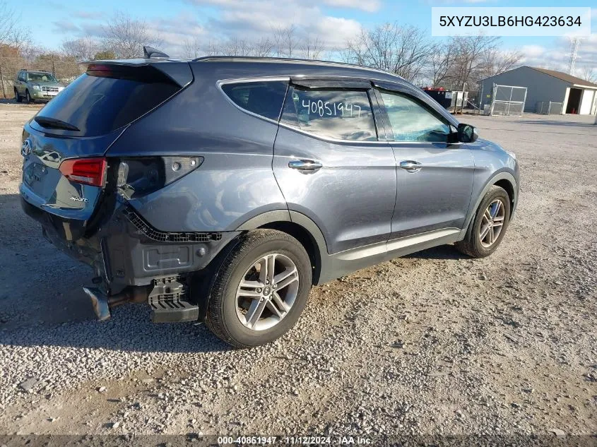 2017 Hyundai Santa Fe Sport 2.4L VIN: 5XYZU3LB6HG423634 Lot: 40851947