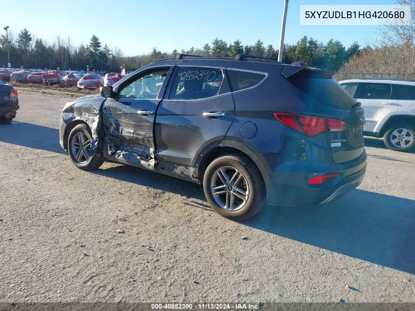 5XYZUDLB1HG420680 2017 Hyundai Santa Fe Sport 2.4L