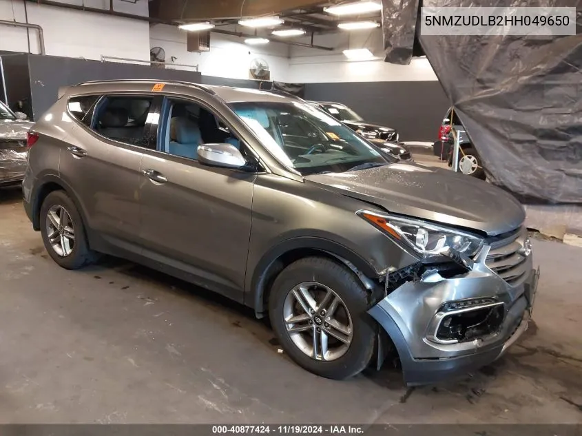 2017 Hyundai Santa Fe Sport 2.4L VIN: 5NMZUDLB2HH049650 Lot: 40877424