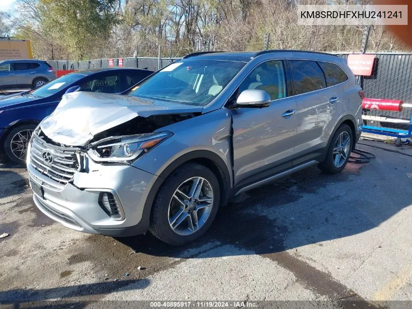 2017 Hyundai Santa Fe Limited Ultimate VIN: KM8SRDHFXHU241241 Lot: 40895917