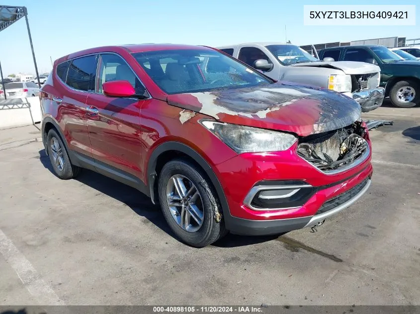 2017 Hyundai Santa Fe Sport 2.4L VIN: 5XYZT3LB3HG409421 Lot: 40898105