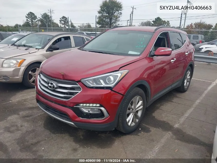 2017 Hyundai Santa Fe Sport 2.0T VIN: 5XYZU4LA9HG406663 Lot: 40908199