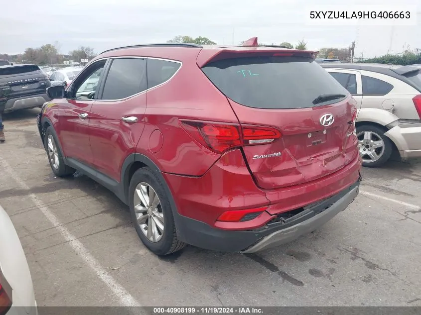 2017 Hyundai Santa Fe Sport 2.0T VIN: 5XYZU4LA9HG406663 Lot: 40908199