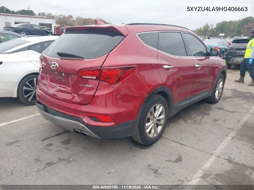 2017 Hyundai Santa Fe Sport 2.0T VIN: 5XYZU4LA9HG406663 Lot: 40908199