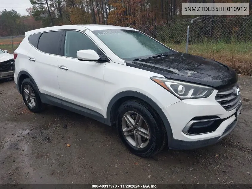 2017 Hyundai Santa Fe Sport 2.4L VIN: 5NMZTDLB5HH010912 Lot: 40917970