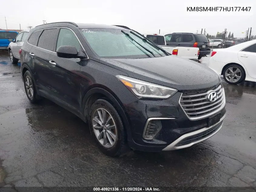 2017 Hyundai Santa Fe Se VIN: KM8SM4HF7HU177447 Lot: 40921336