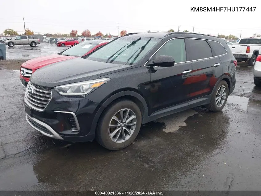 2017 Hyundai Santa Fe Se VIN: KM8SM4HF7HU177447 Lot: 40921336