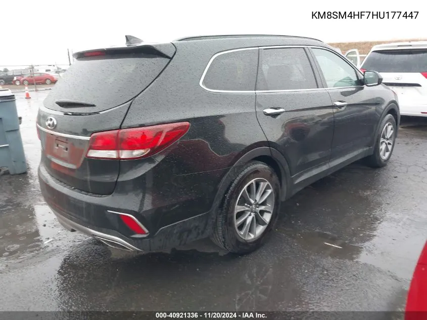 2017 Hyundai Santa Fe Se VIN: KM8SM4HF7HU177447 Lot: 40921336