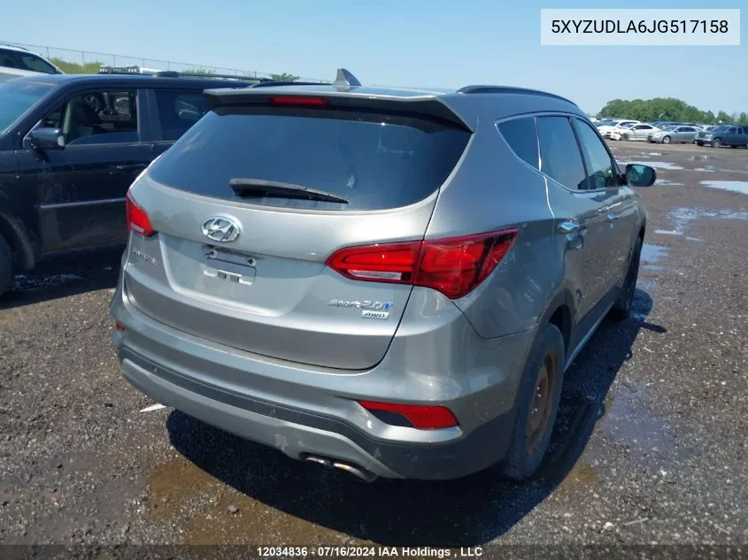 5XYZUDLA6JG517158 2018 Hyundai Santa Fe