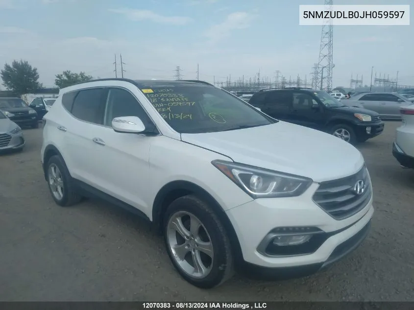 5NMZUDLB0JH059597 2018 Hyundai Santa Fe Sport